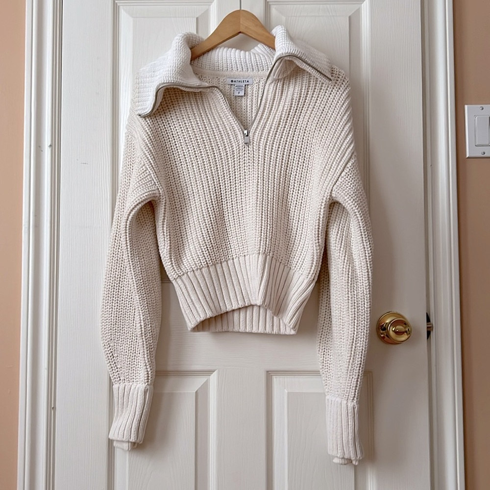 NWOT Athleta Alder Sweater Magnolia White